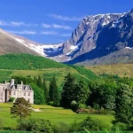 Historic landscape in Scotland during guided holiday tour