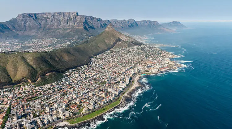 Panoramic coastal view along the Garden Route in South Africa